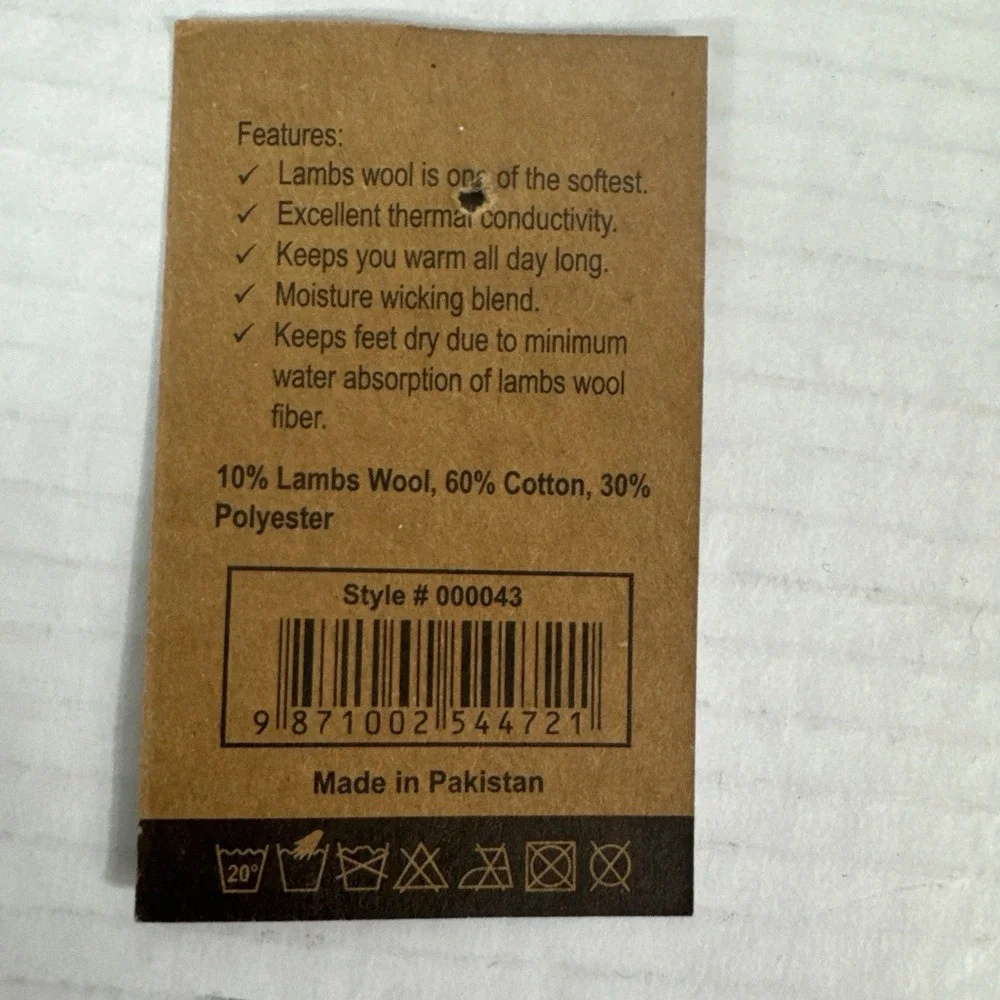 Lamb's Wool Blend Socks NEW Men's US 10-13 Lot of 2 Blue Calf Length 1397